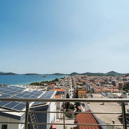 ヴィラ Panoramic Sea View Penthouse Néa Péramos